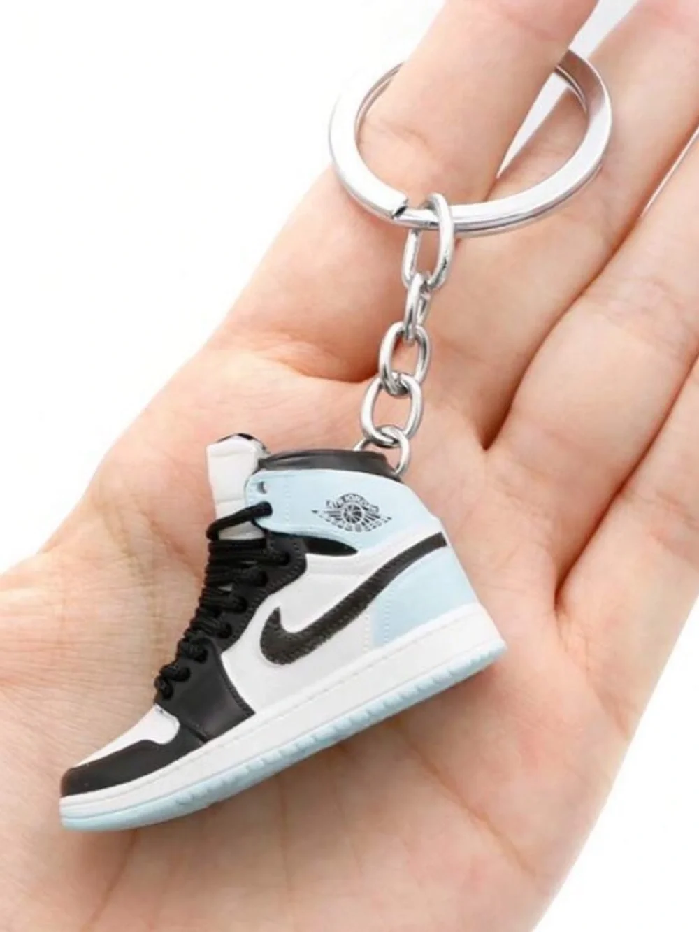 Mini Air Jordan 1 Mid Blue Mint Keychain